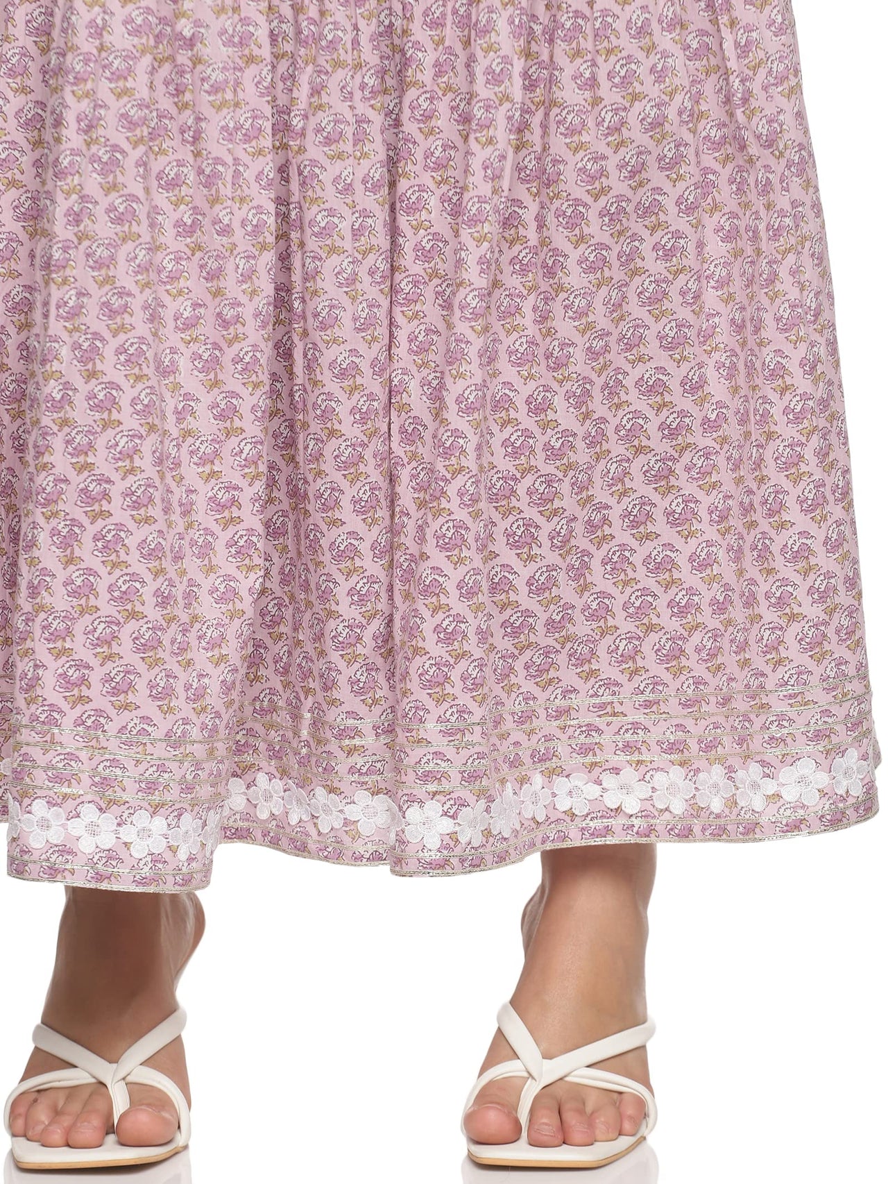 RAJMANDIRFABRICS Women's  Cotton Printed Straight Kurta Sharara With Dupatta Set