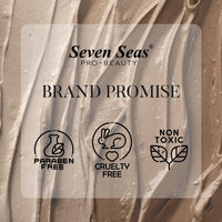 Seven Seas Mousse Foundation Natural Buff for All Skin Types - Lightweight, Full Coverage Concealer Foundation Matte Finish with SPF - Long Lasting Face Makeup