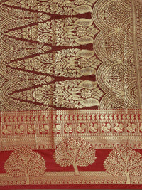 Pandadi Saree Women's  Banarasi Silk Saree With Unstitched Blouse Piece