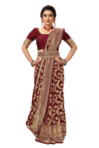 Nivah Fashion Women's  Banarasi Art Silk Saree with Blouse Piece