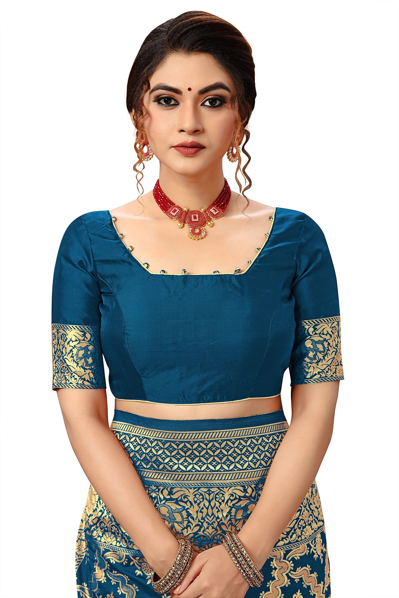 Nivah Fashion Women's  Banarasi Art Silk Saree with Blouse Piece