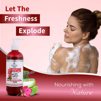 Ayouthveda Aquatic Lotus Body Wash with Rich Blend Of Aloevera, Lotus & Holy Basil |Refreshes, Deep Cleanses & Hydrates the Body | Gentle body wash for Daily use (Pack of 2-300ml each)