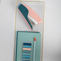 Martha Stewart Kerry Plastic Stackable Office Desk Drawer Organizers, 15