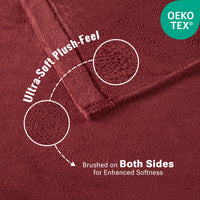 Sleep Philosophy True North Fleece Sheet Set Full, Solid Color, Warm & Plush Sheets Soft Fleece Bedding Full Size Sheets, Fitted Pocket Fits Up to 16