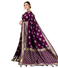 PANASH TRENDS Women's  Kanchipuram Banarasi Art Silk Saree with Blouse Piece