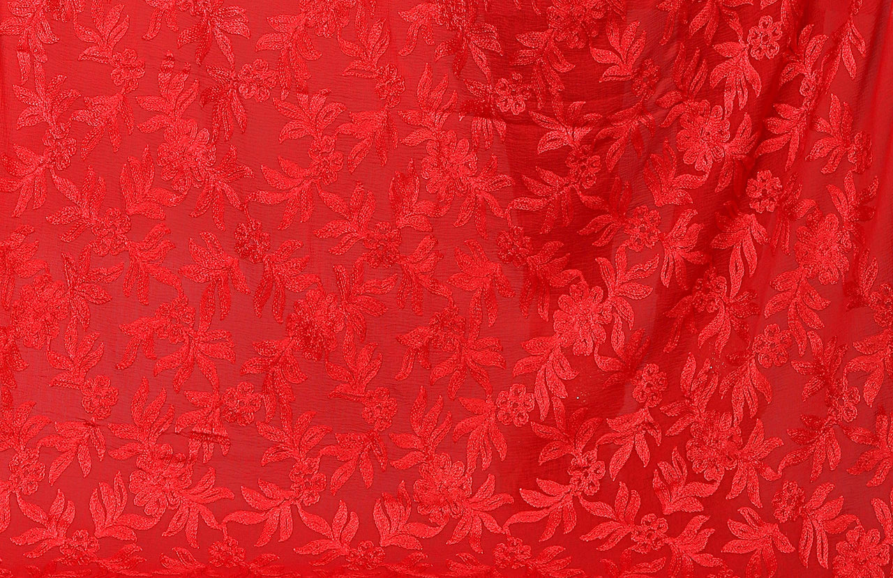 Akshar Llc Miss India Women's  Chiffon Dupatta With Goodembroidery Work