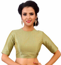 X3 Women's  Polyester Embroidered Half Sleeves Readymade Blouse