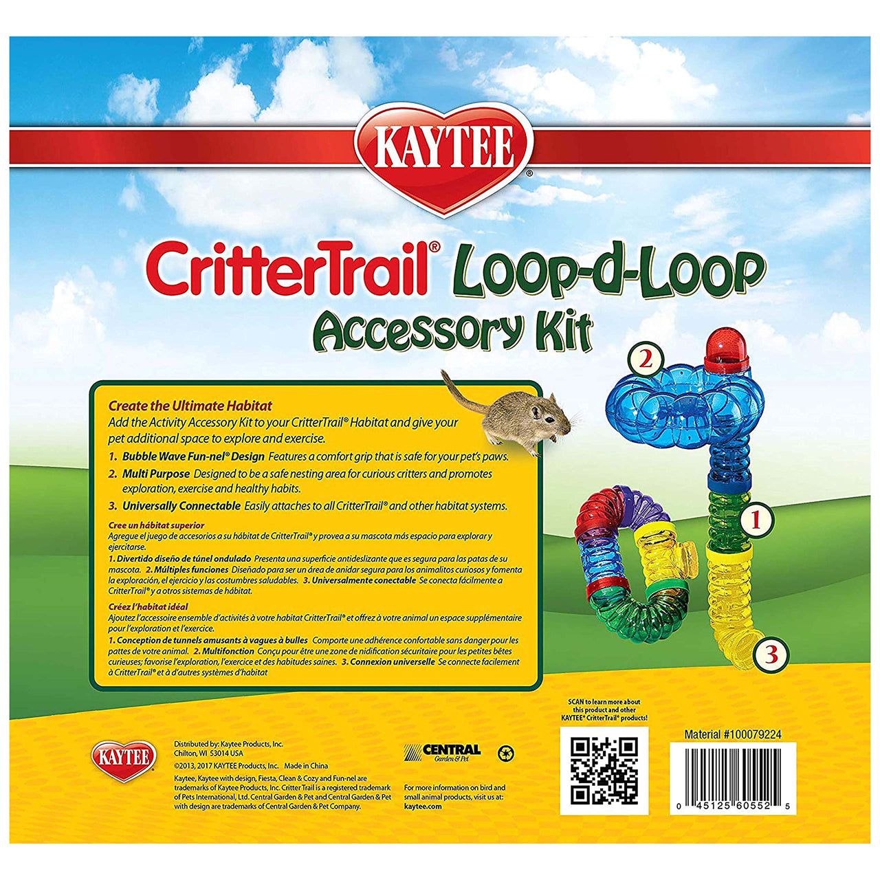 Kaytee CritterTrail Fun-nel Loop-D-Loop Accessory Kit Small Animal Habitat Tubes Loop-D-Loop Kit