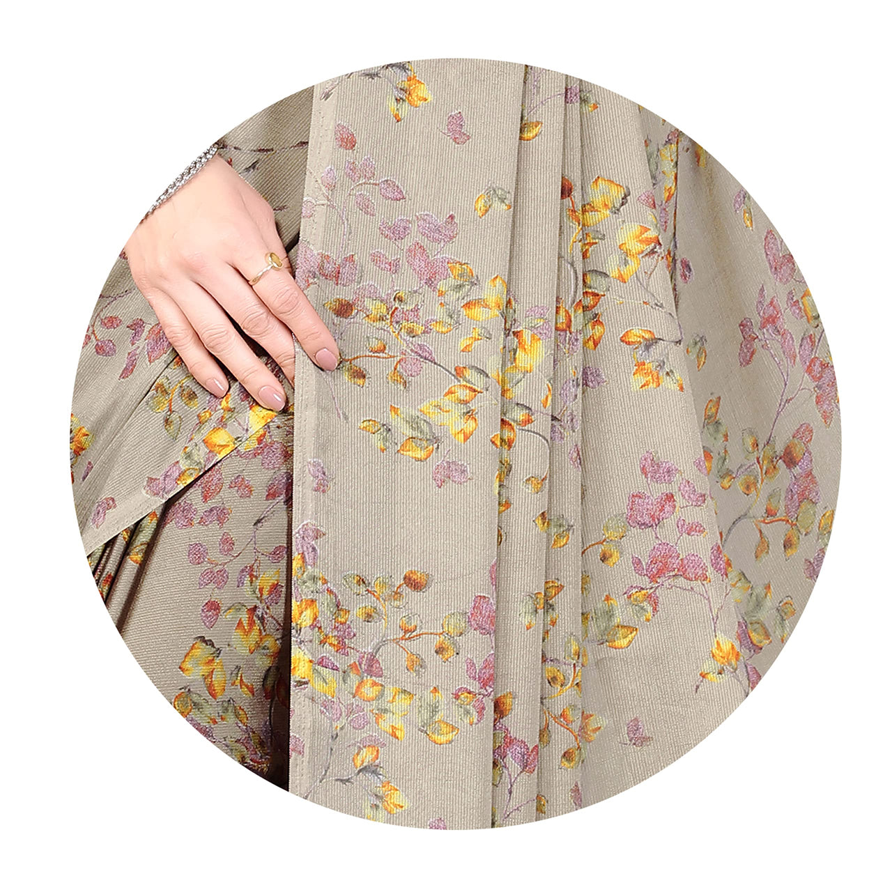 MIRCHI FASHION Women's  Stylish Chiffon Floral Printed Saree with Blouse Piece