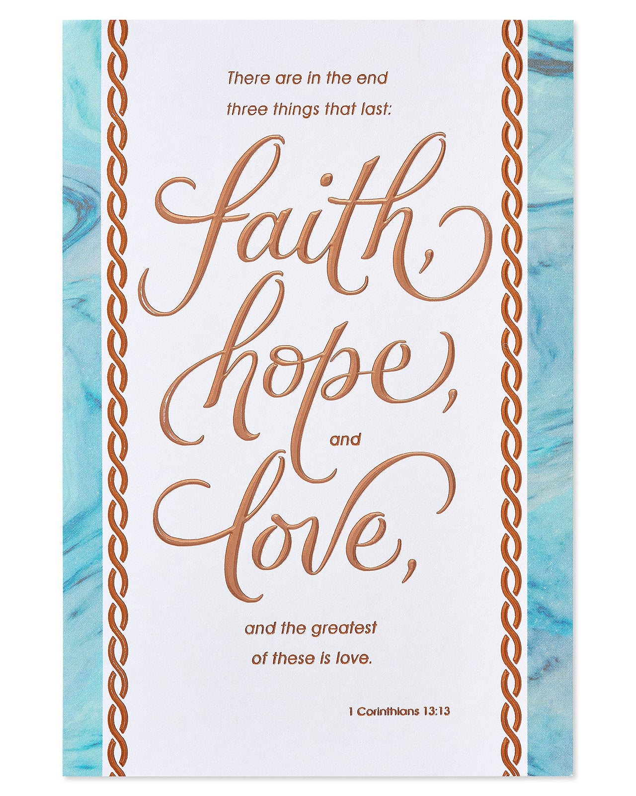 American Greetings Religious Sympathy Card (Faith, Hope, and Love) Faith, Hope, and Love