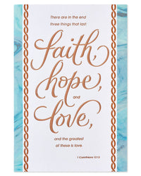 American Greetings Religious Sympathy Card (Faith, Hope, and Love) Faith, Hope, and Love