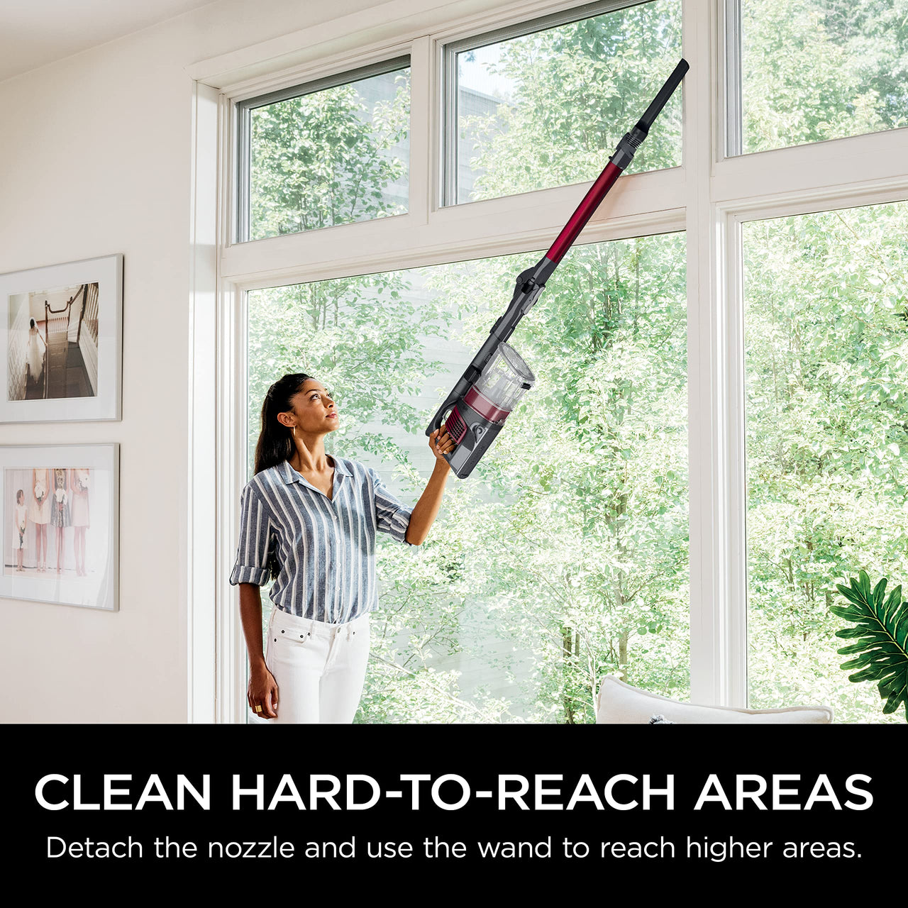 Shark IZ631H Cordless Pro Vacuum with PowerFins and Self-Cleaning Brushroll, Includes Upholstery Tool & Crevice Tool, Up To 60 Minute Runtime, HEPA Filtration, Cordless Vacuum, Dark Grey/Mojito Gray