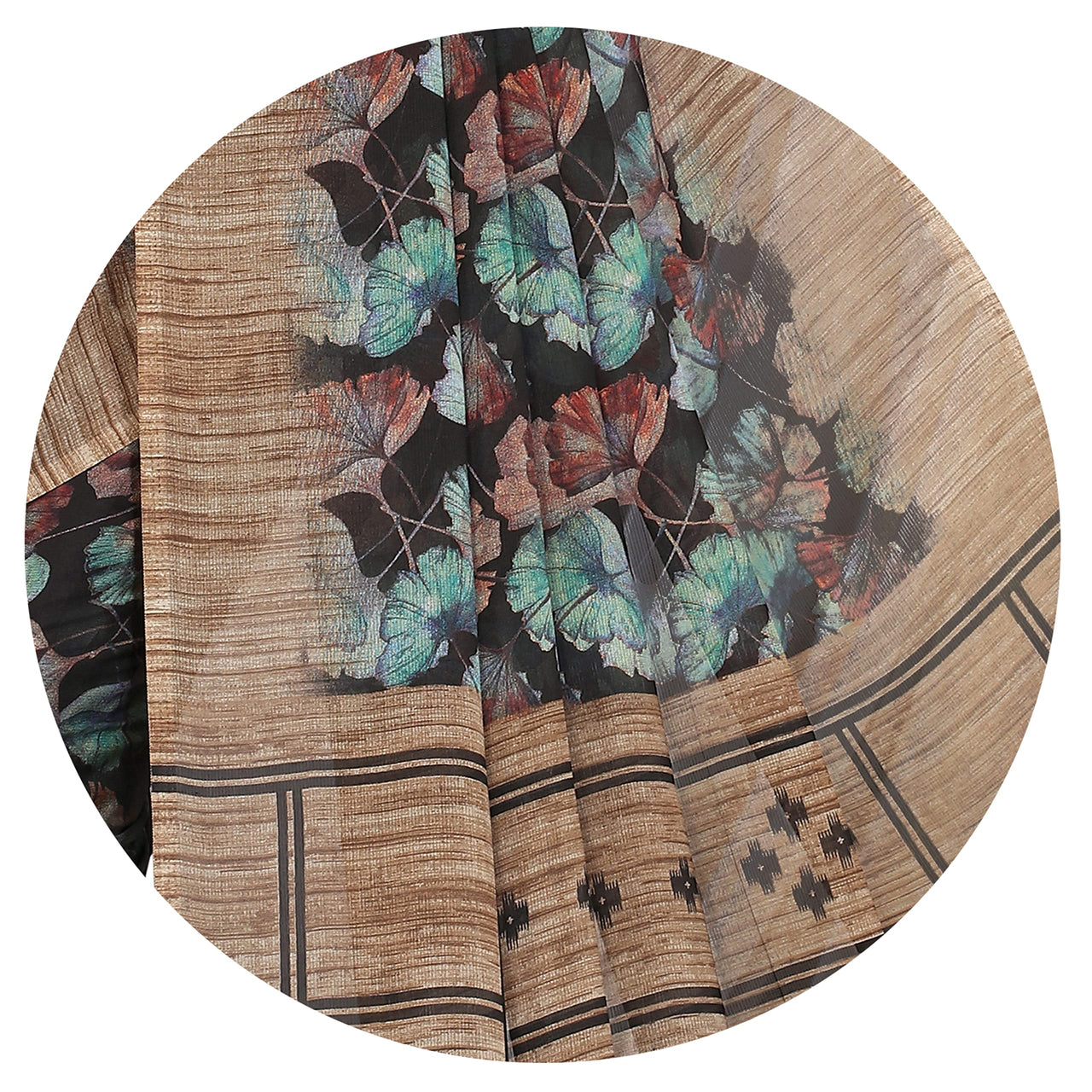 MIRCHI FASHION Women's  Designer Chiffon Floral Prints Saree with Blouse Piece