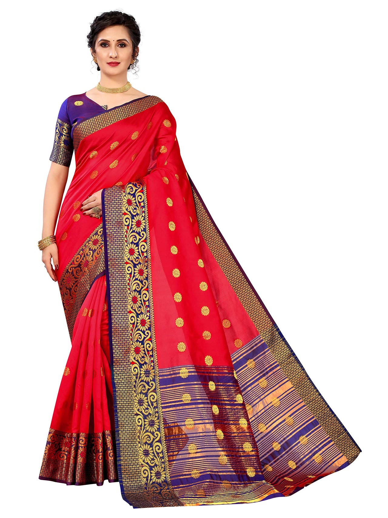 Regolith Designer Sarees for women banarasi silk saree with fancy saree no blouse Piece