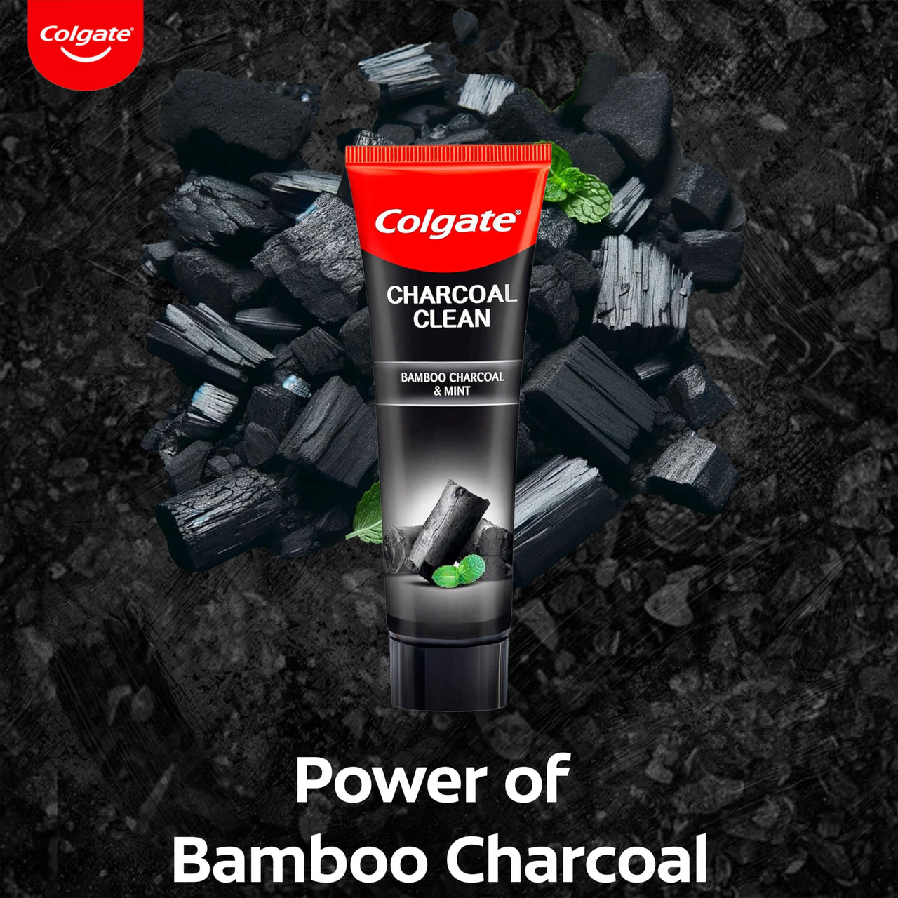 Colgate Charcoal Clean Black Gel Toothpaste, Pack of 480g (120g X 4) Deep Clean Toothpaste With Bamboo Charcoal & Wintergreen Mint For Plaque Removal & Tingling Fresh Mouth Experience