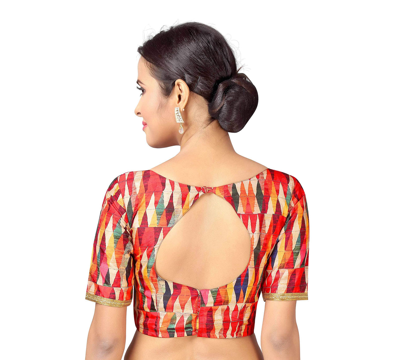 X3 Women's  Polyester Short Sleeve Saree