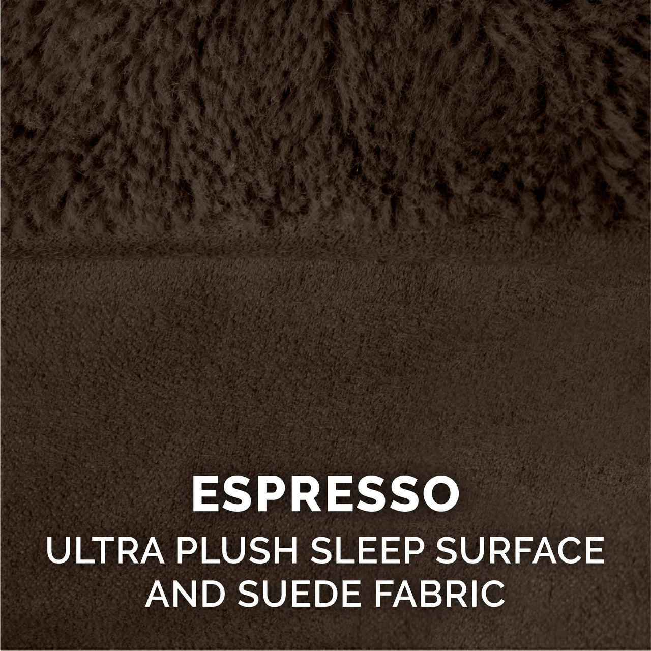 Furhaven Replacement Dog Bed Cover Plush & Suede Sofa-Style, Machine Washable - Espresso, Jumbo Plus (XX-Large) Cover Only 53.0"L x 40.0"W x 0.3"Th (Plush & Suede) Espresso