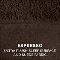 Furhaven Replacement Dog Bed Cover Plush & Suede Sofa-Style, Machine Washable - Espresso, Jumbo Plus (XX-Large) Cover Only 53.0