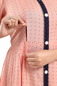 Priscilla RAYON COTTON FEEDING KURTIS FOR WOMEN WITH ZIPPERS 1122