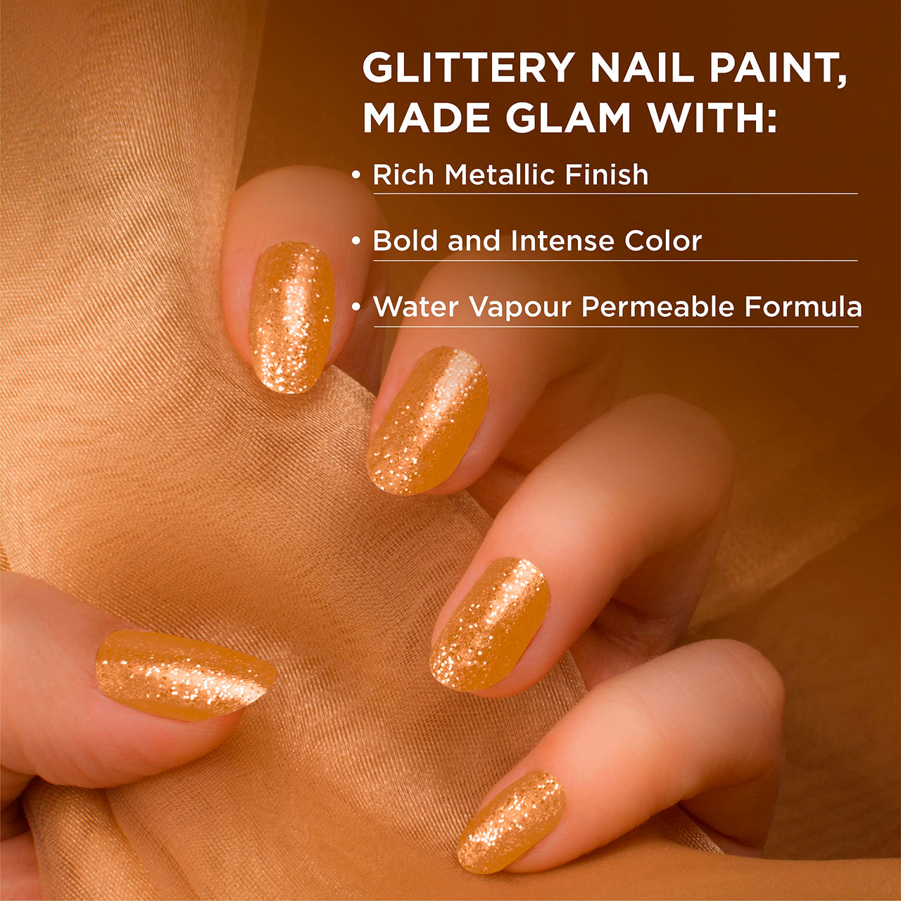 ZM Zayn & Myza Breathable Nail Enamel - Fling Bling | Smooth Application | Quick-Drying I Longlasting I Chip-Defiant I Water Permeable | Glossy Finish | 100% Vegan, 6 ml