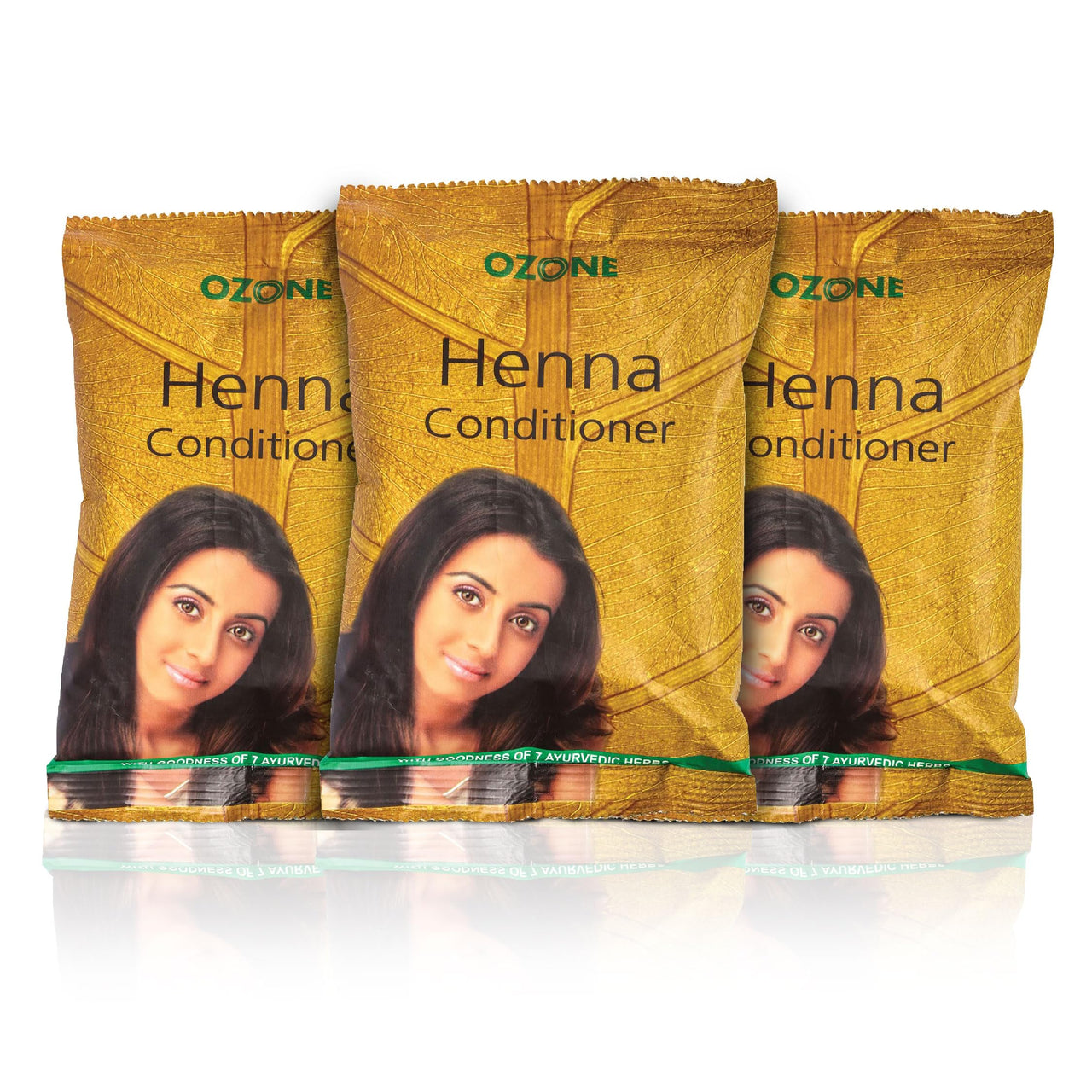 Ozone Henna Hair Conditioner |Men & Women | Ideal For Strong and Damaged Hair ,Shine & Nourish | Enriched with Bhringraj, Amla & Reetha | Paraben, Chemical & Sulphate Free - 100 g (Pack of 3)
