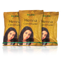 Ozone Henna Hair Conditioner |Men & Women | Ideal For Strong and Damaged Hair ,Shine & Nourish | Enriched with Bhringraj, Amla & Reetha | Paraben, Chemical & Sulphate Free - 100 g (Pack of 3)