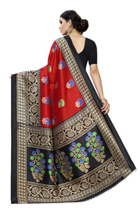 Tarshika Womens Art Silk Saree With Blouse Piece (PITTY_Free Size)