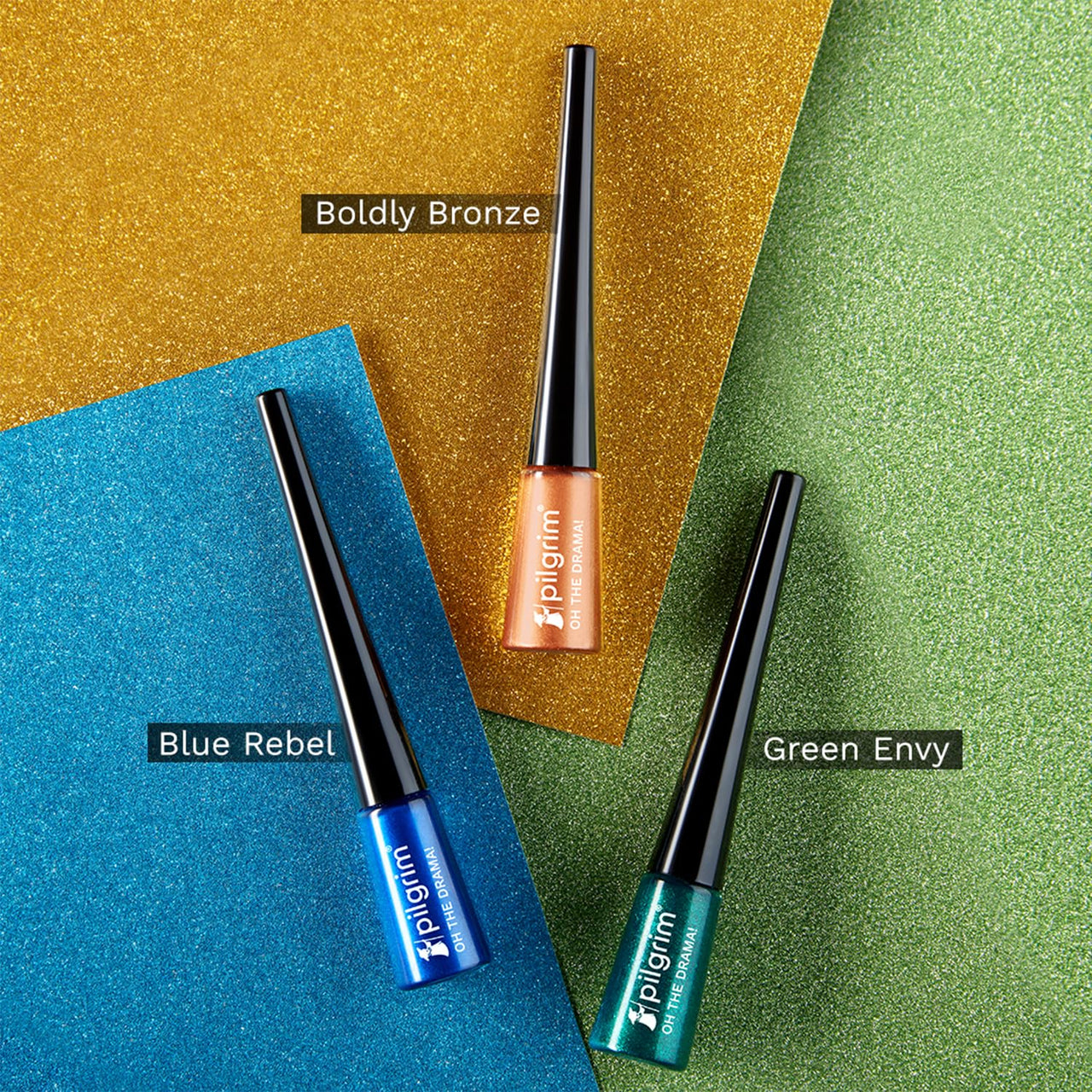 Pilgrim Green Envy Metallic Eyeliner Cream Long Lasting & Smudge Proof Enriched With Argan Oil