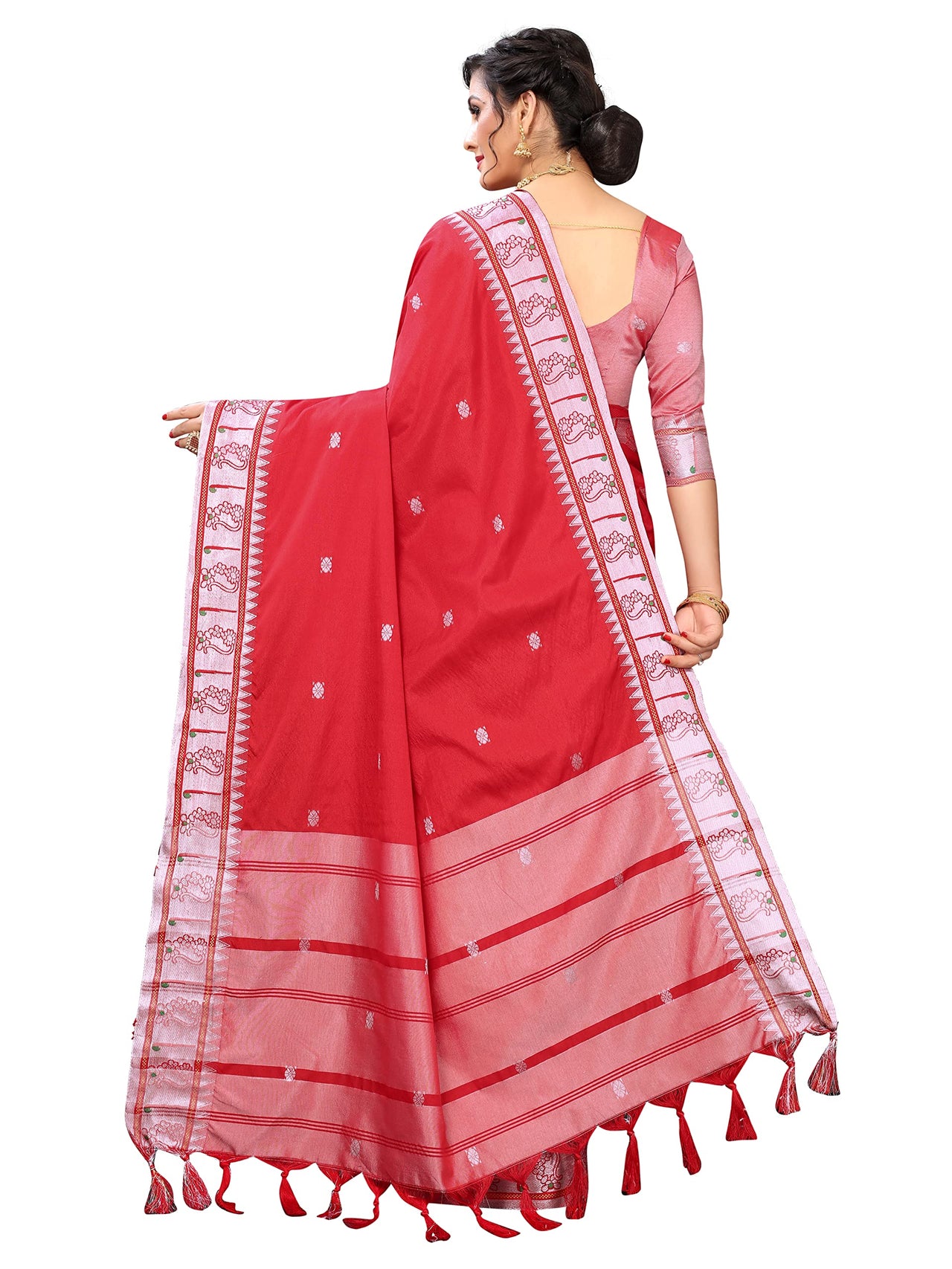 Regolith Designer Sarees for women banarasi silk saree with fancy saree Un-stitched blouse Pieces