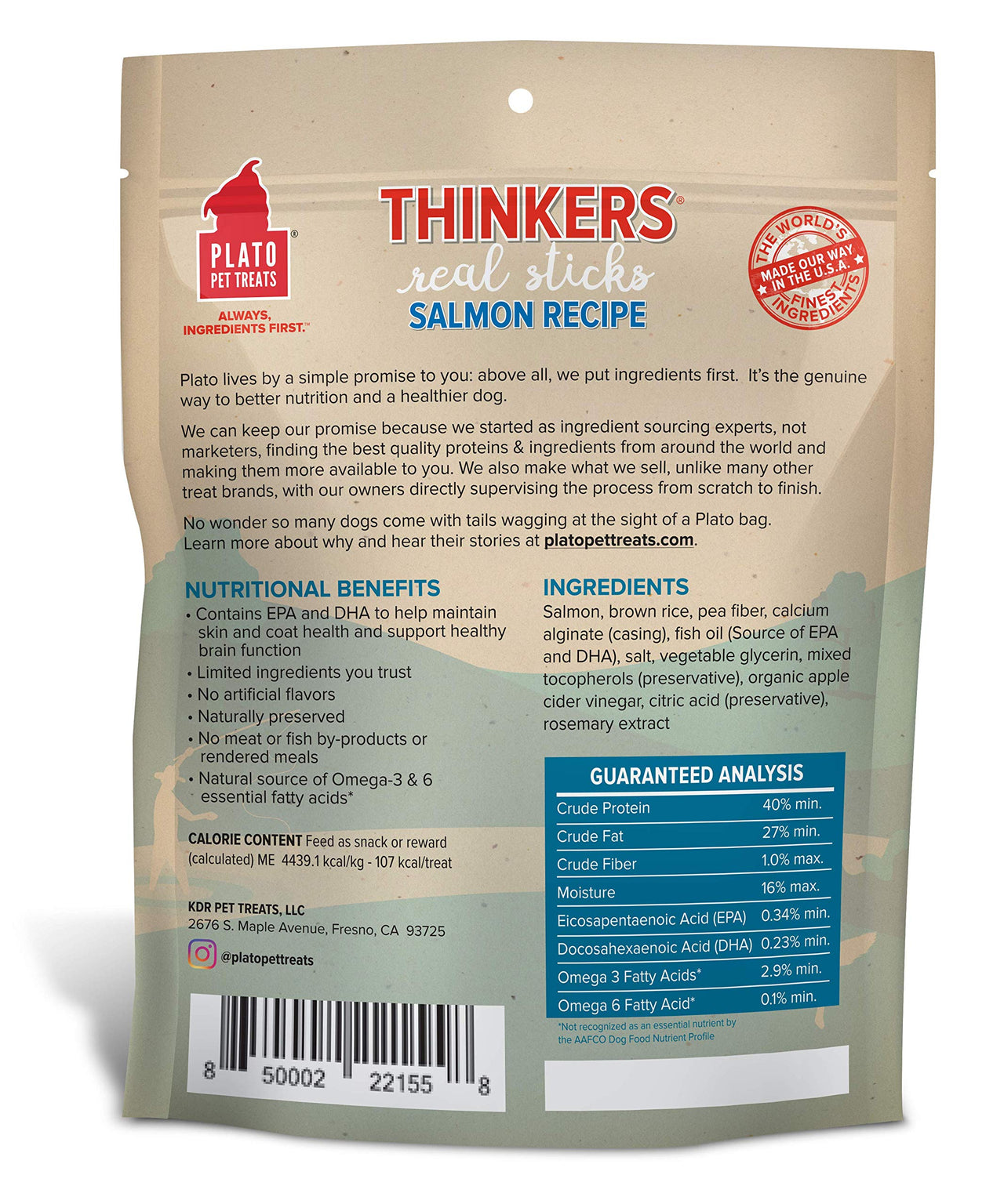 Plato Thinkers Salmon 18oz 1.13 Pound (Pack of 1)