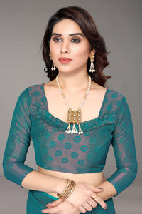 Winza Designer Women's  Chiffon Brasso Printed Saree with Blouse Piece (WDP Brasso Malini W)