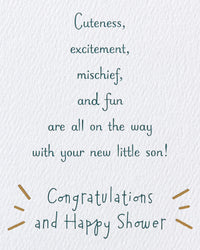American Greetings Baby Shower Card for Boy (Fox)