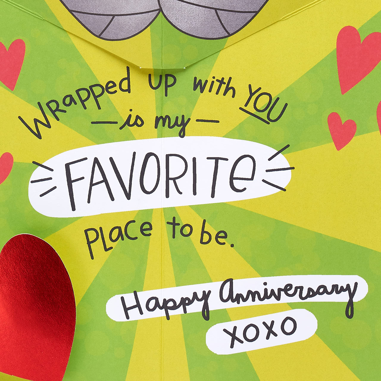 American Greetings Funny Anniversary Card for Husband, Wife, Boyfriend, Girlfriend or Significant Other (Wrapped Up With You) Wrapped Up With You