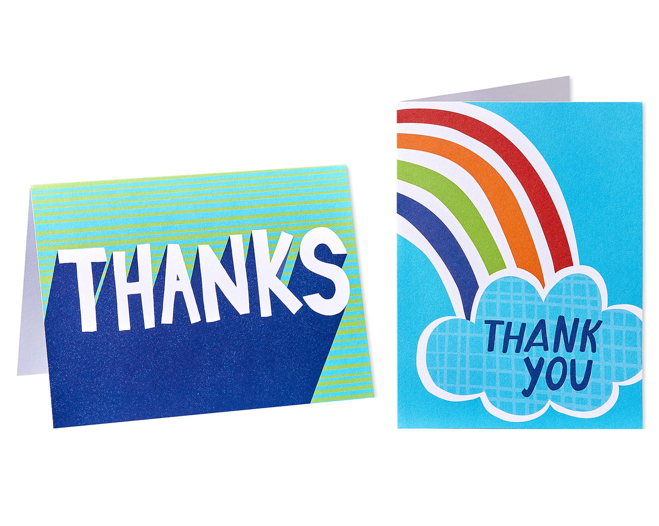 American Greetings Thank You Cards with Envelopes for Kids, Bright Blue (48-Count)