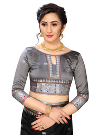 Regolith Designer Sarees for women banarasi silk saree with fancy saree Un-stitched blouse Pieces