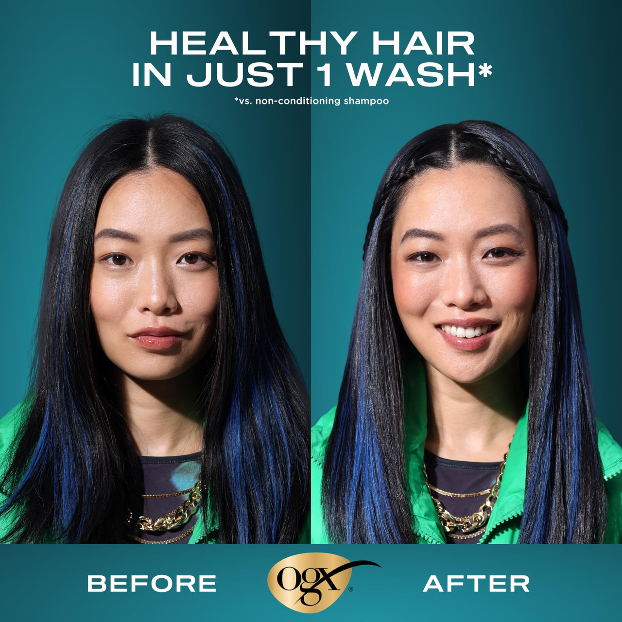 OGX Renewing + Argan Oil of Morocco Hydrating Growth Hair Shampoo to Help Moisturize, Soften & Strengthen Hair Paraben Sulfate Free 385 ml