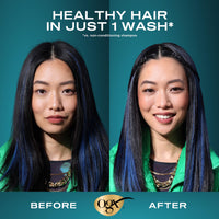 OGX Renewing + Argan Oil of Morocco Hydrating Growth Hair Shampoo to Help Moisturize, Soften & Strengthen Hair Paraben Sulfate Free 385 ml