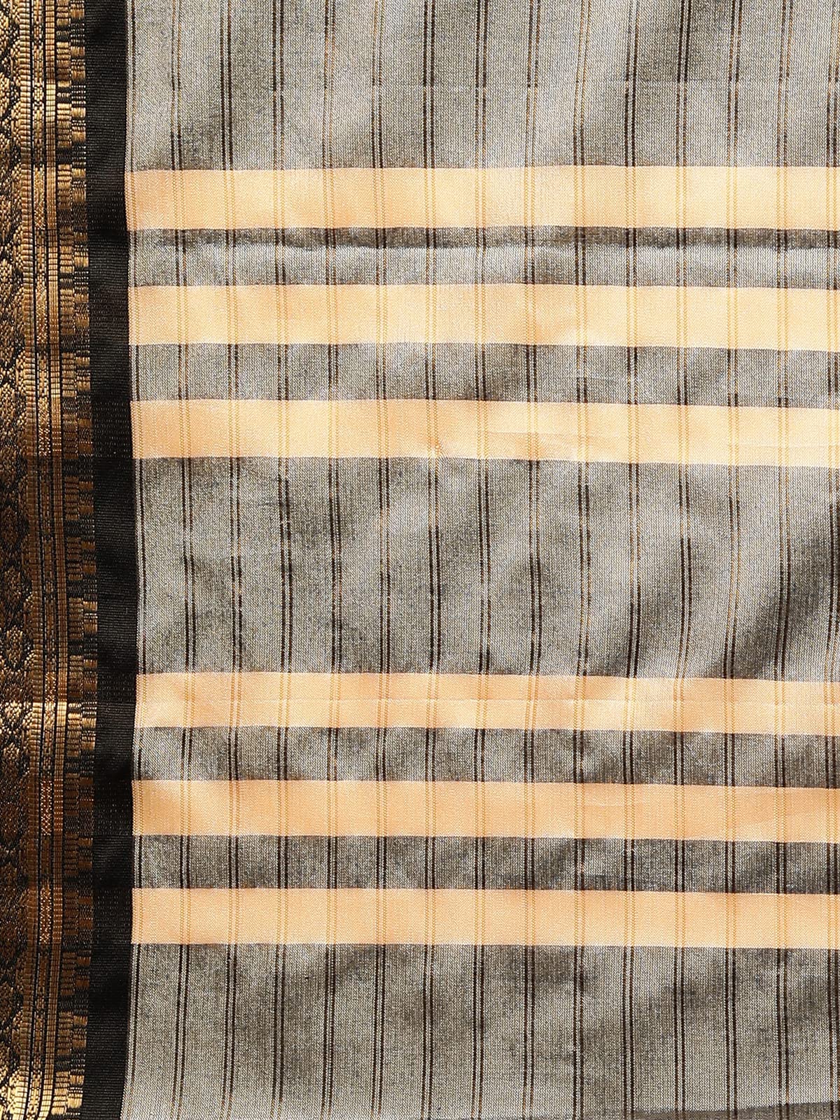 Satrani Women's Poly Silk Woven Saree With Unstitched Blouse Piece