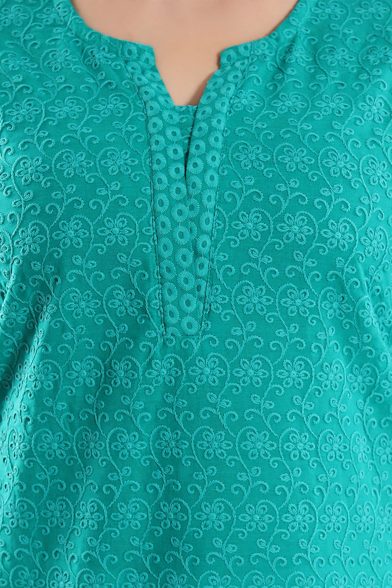 QUEEN SHIELD Women's  Formal & Casual Cotton Chikan-Kari Kurta (4444.)