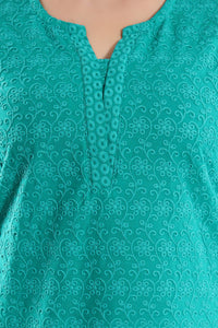 QUEEN SHIELD Women's  Formal & Casual Cotton Chikan-Kari Kurta (4444.)