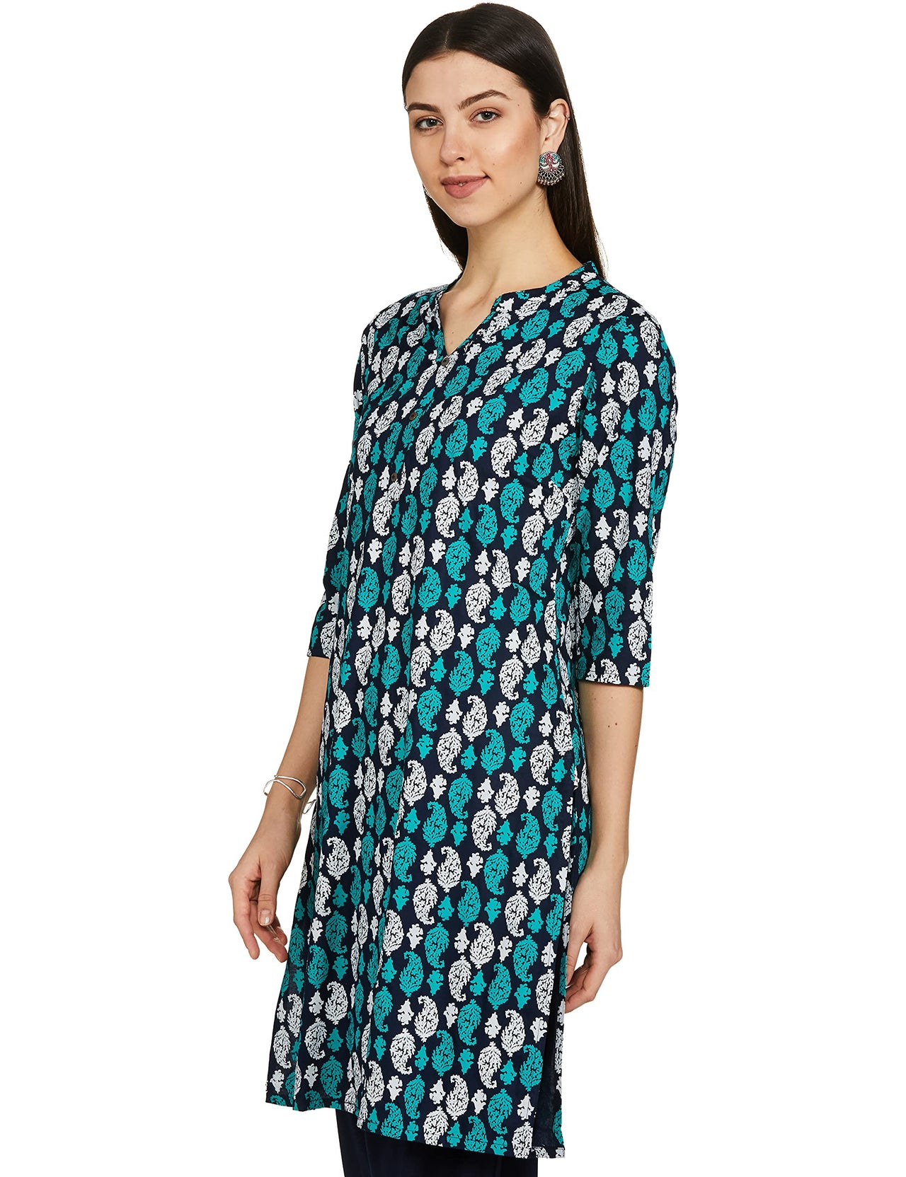 Karigari by Unlimited Women's  Rayon Classic Kurta