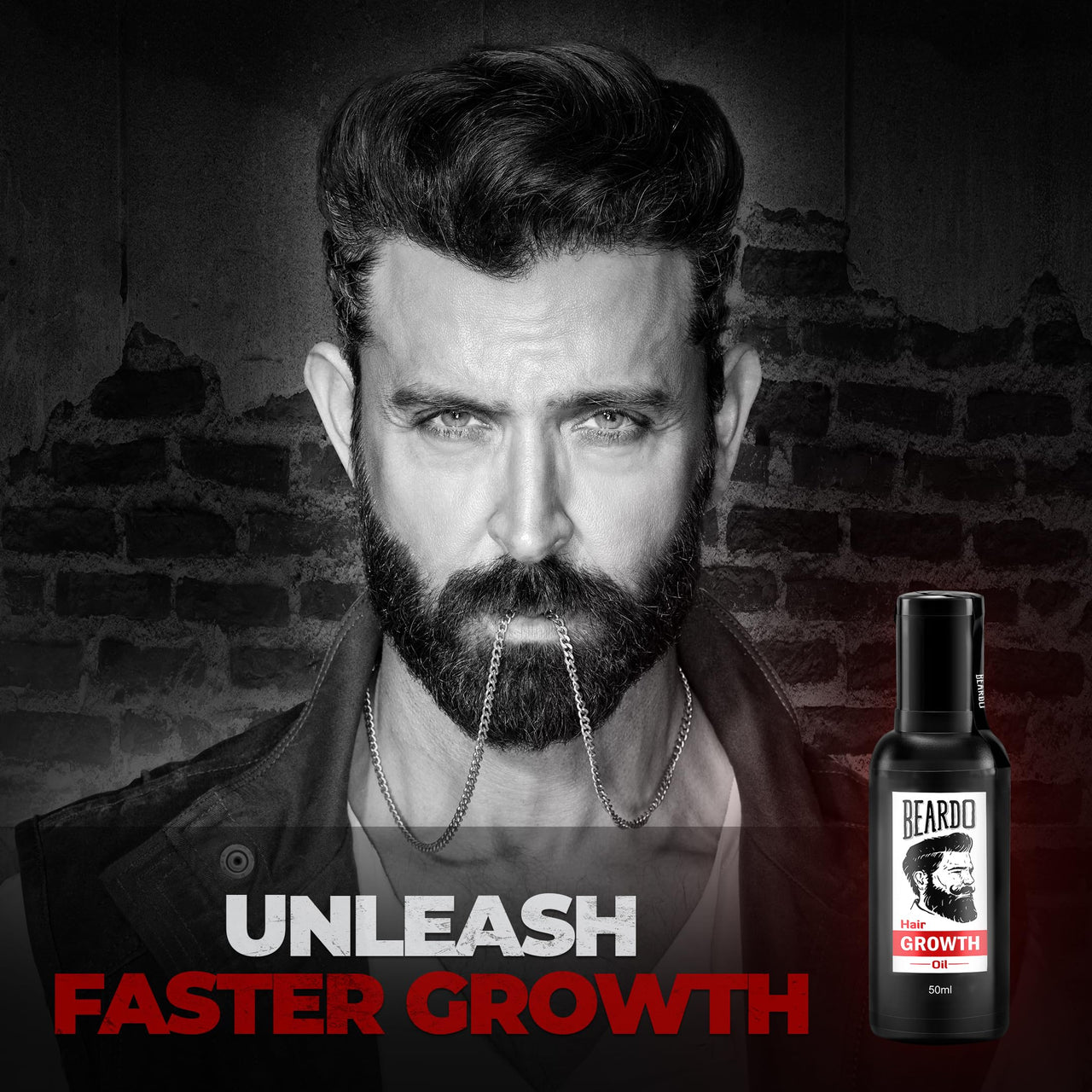 Beardo Beard & Hair Growth Oil, 50ml (Pack of 2) | Natural Hair Oil for Thicker & Longer Beard | Beard Oil for Uneven, Patchy & Fast Beard Growth | Growth Oil for Stronger & Fuller Beard Hair