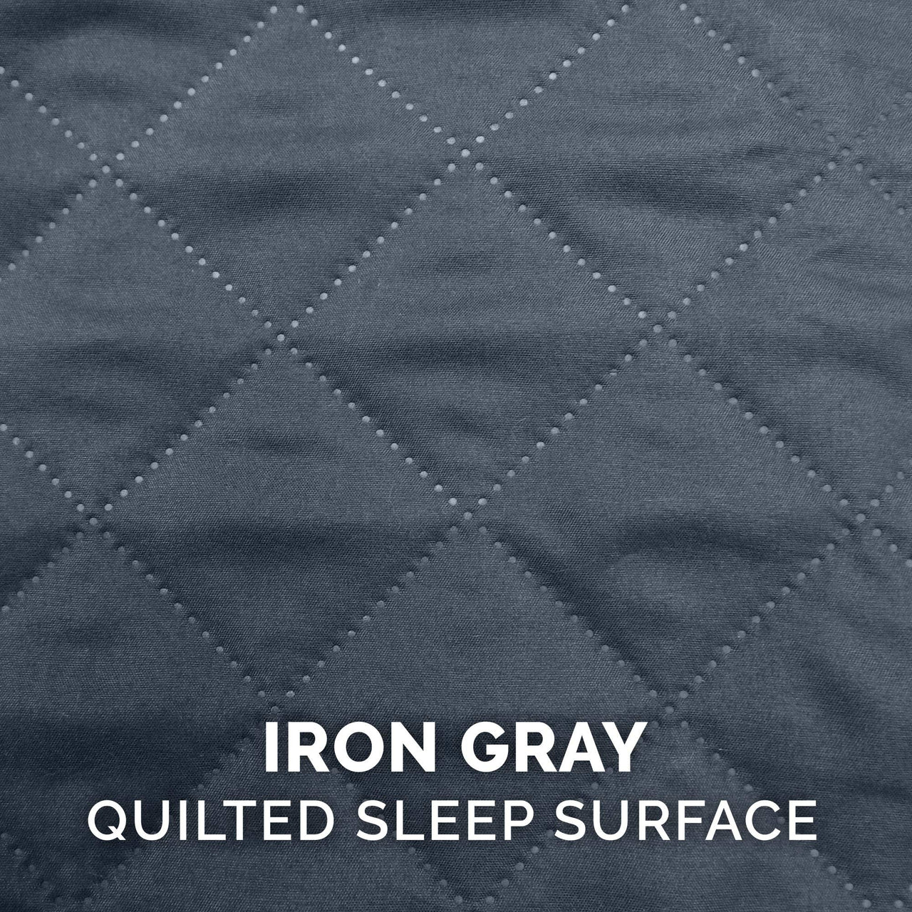 Furhaven Replacement Dog Bed Cover Quilted Sofa-Style, Machine Washable - Iron Gray, Large Cover Only 36.0"L x 27.0"W x 0.3"Th (Quilted) Iron Gray