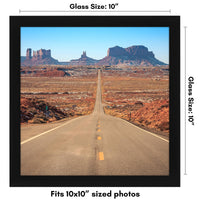 Americanflat 10x10 Picture Frame in Black - Engineered Wood Photo Frame with Hanging Hardware - Square Picture Frame for Wall Display