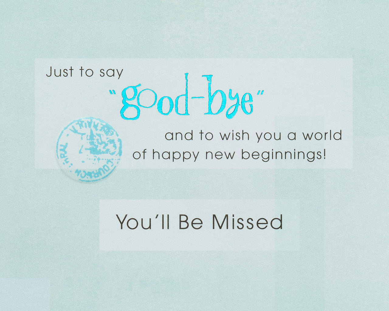 American Greetings Goodbye Card (Congratulations)