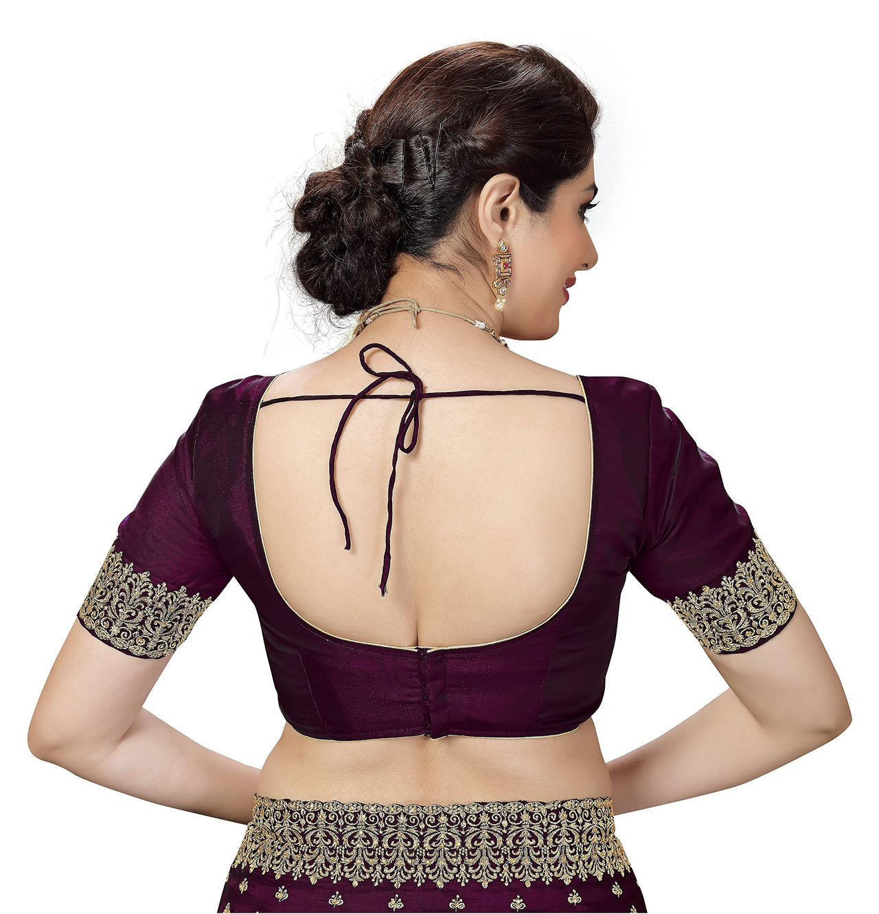 PANASH TRENDS Women's  Heavy Embroidered Silk Saree Women