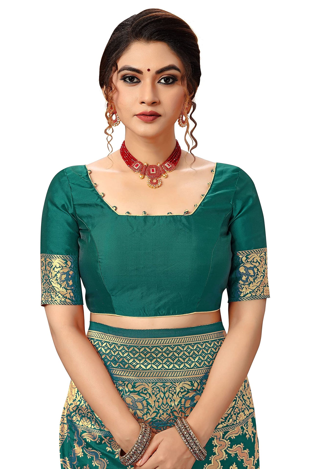 Nivah Fashion Women's  Banarasi Art Silk Saree with Blouse Piece