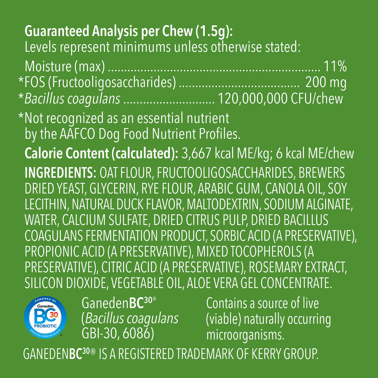 Wag Probiotic Supplement Chews for Dogs, Natural Duck Flavor, 160 count