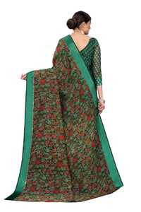 Yashika Women's  Linen Saree Maroon