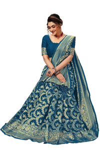 Nivah Fashion Women's  Banarasi Art Silk Saree with Blouse Piece